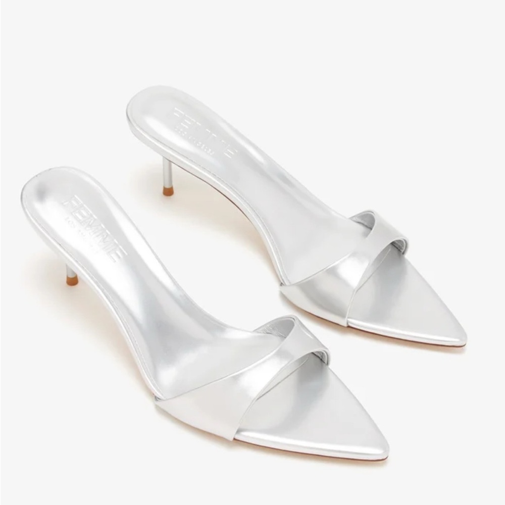 FEMME LA Marseille slipper sandals - Silver